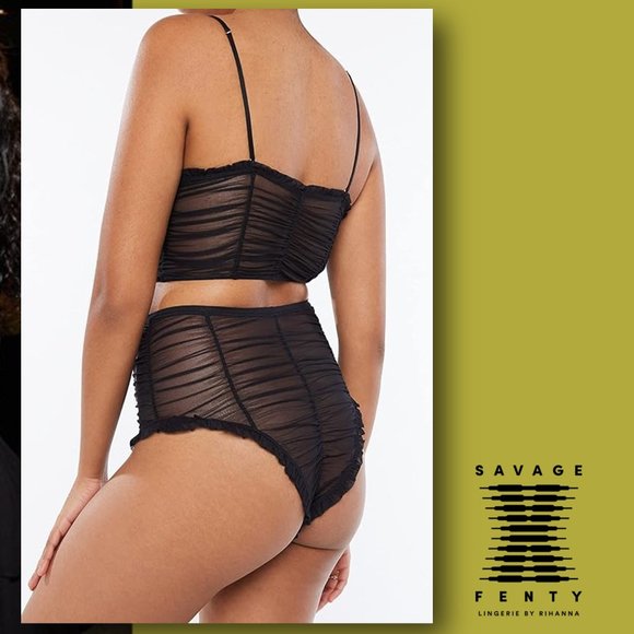 SAVAGE X FENTY Gathered Mesh Booty Short NEW WITH TAG! - Picture 5 of 11